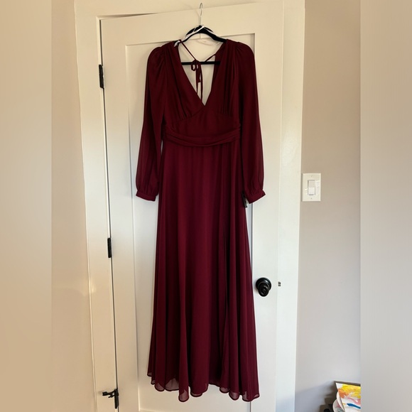 NWT Lulus Love You So Burgundy Dress - Picture 3 of 3
